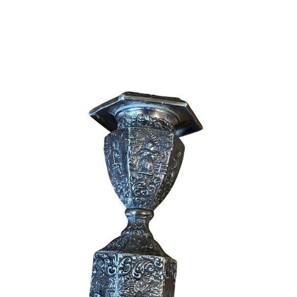 Vintage Pair of Jennings Brothers JB Art Nouveau Metal Candlestick Holders 12" P - Picture 12 of 15